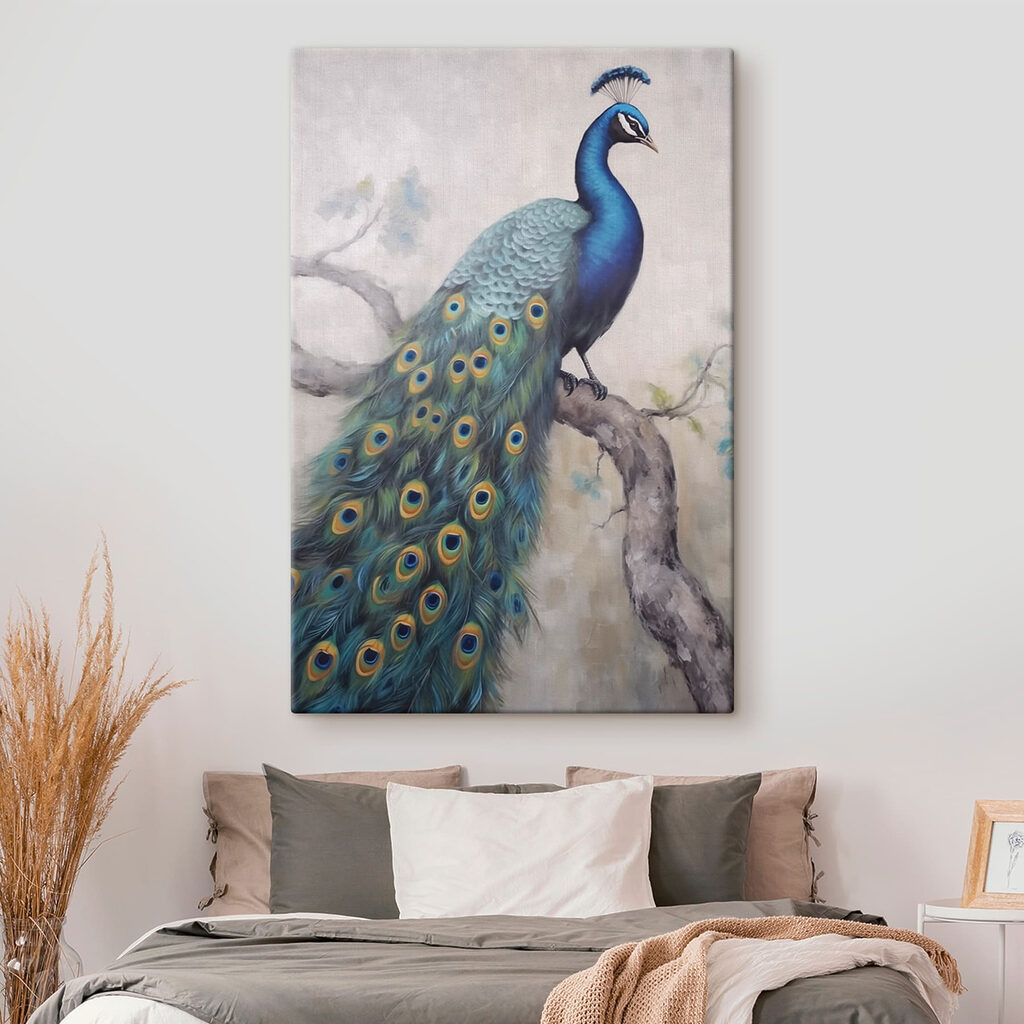 Pfau auf grauem Ast — Interieur 2