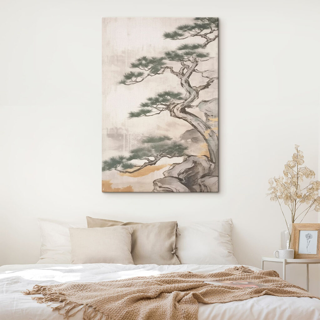 Knorrige Kiefer über Felsen — Interieur 2