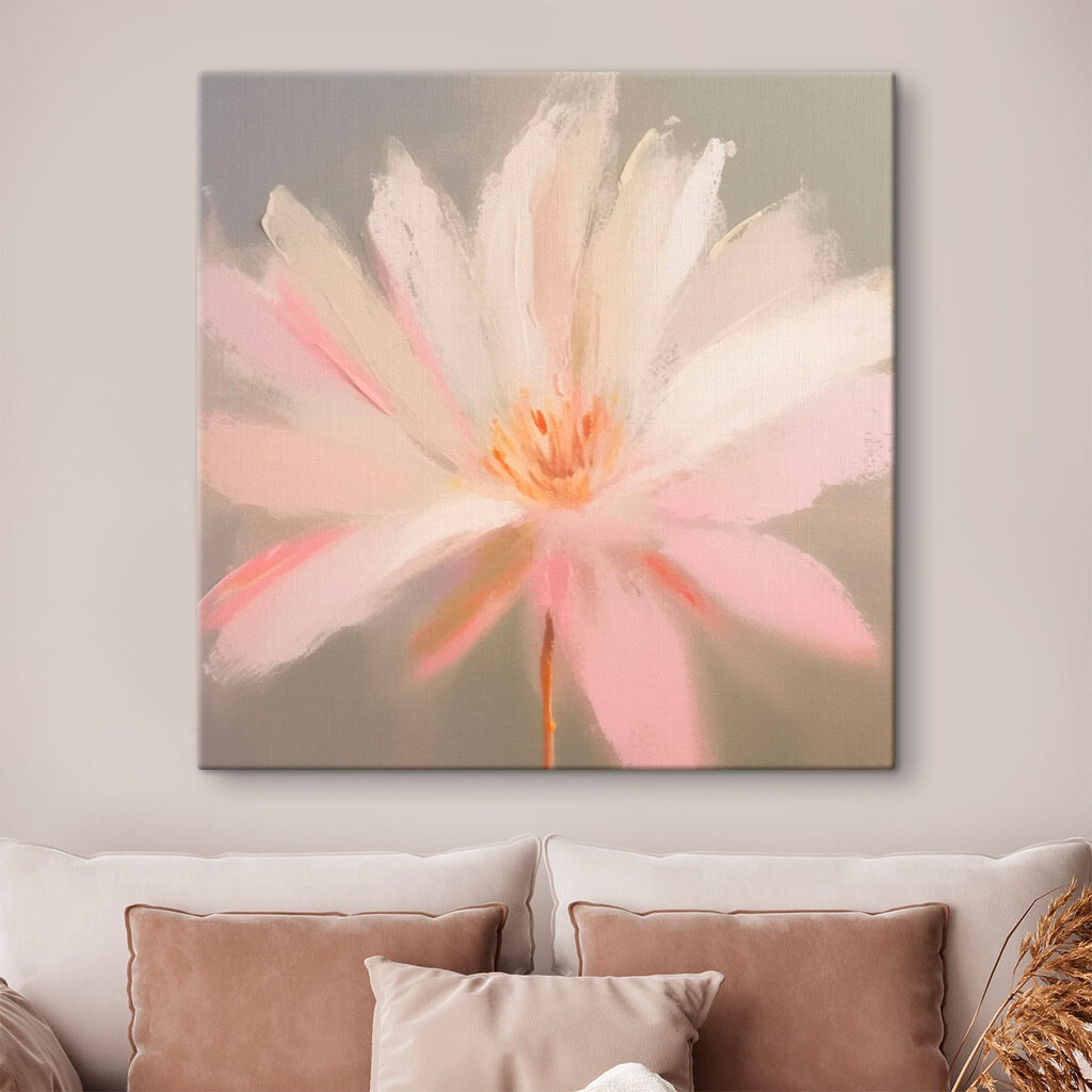 Blassrosa Blüte in Pinselstrichen — Interieur 2