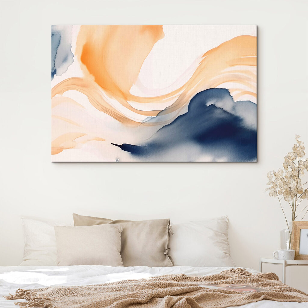 Pfirsichwellen in blauer Tinte — Interieur 2