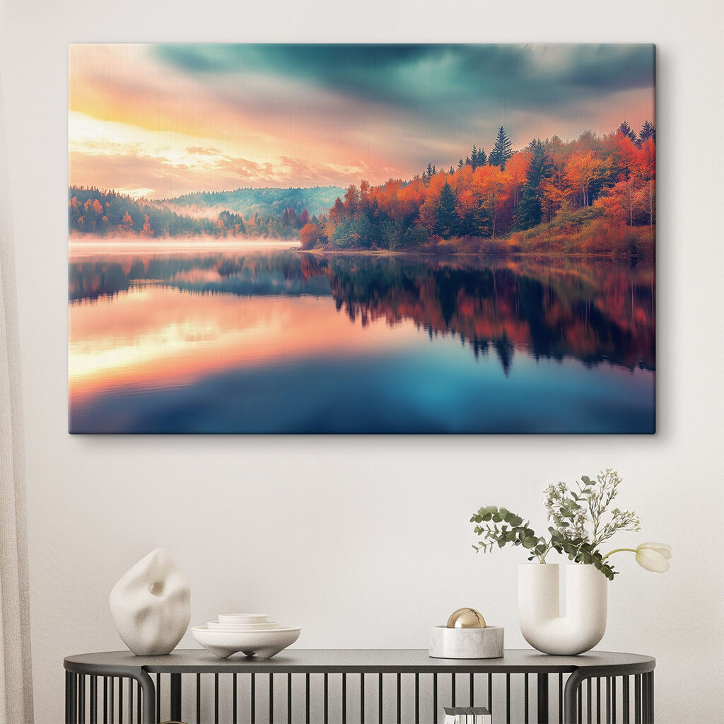 Herbstsee in stiller Spiegelung — Interieur 2