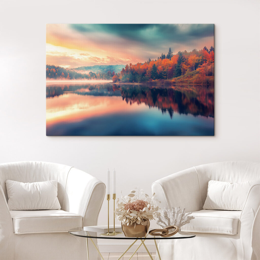 Herbstsee in stiller Spiegelung — Interieur 1