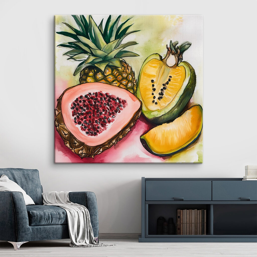 Tropische Früchte in Aquarell — Interieur 1