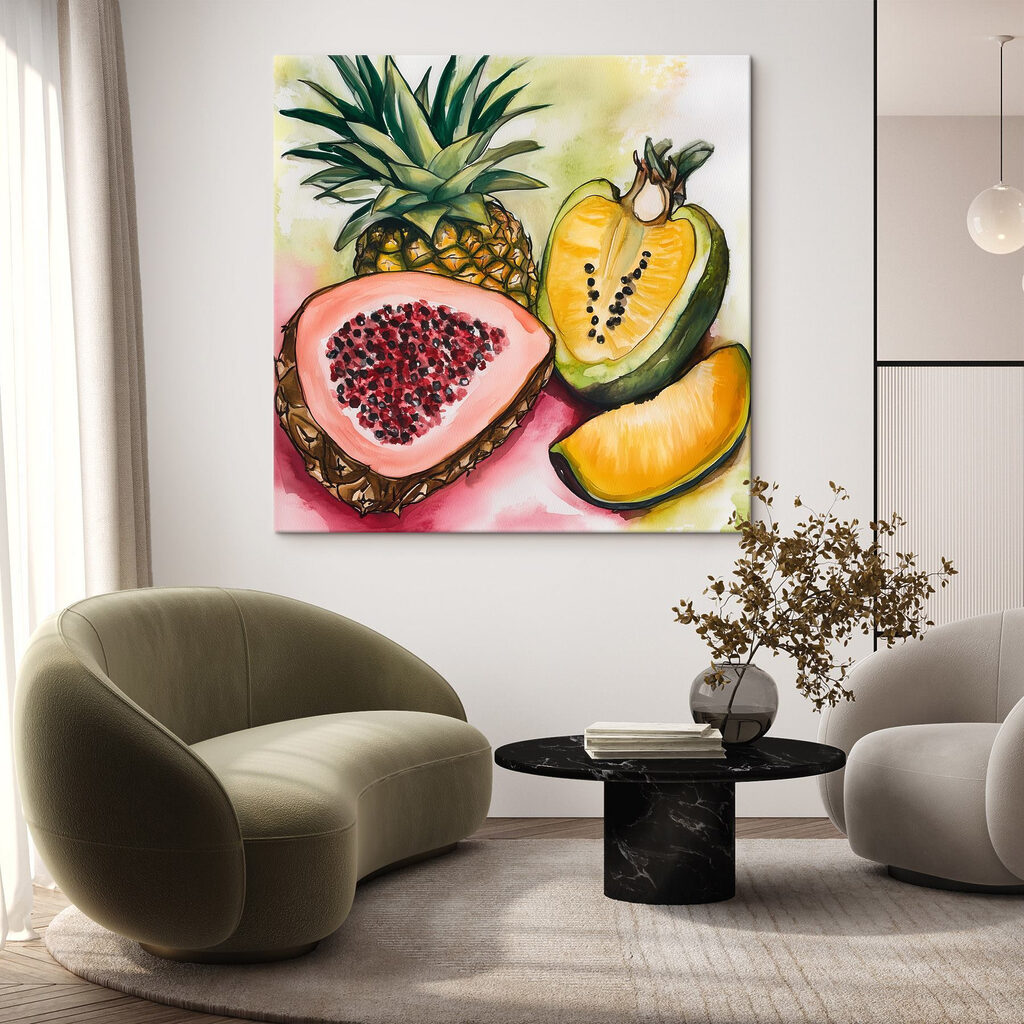 Tropische Früchte in Aquarell — Interieur 2