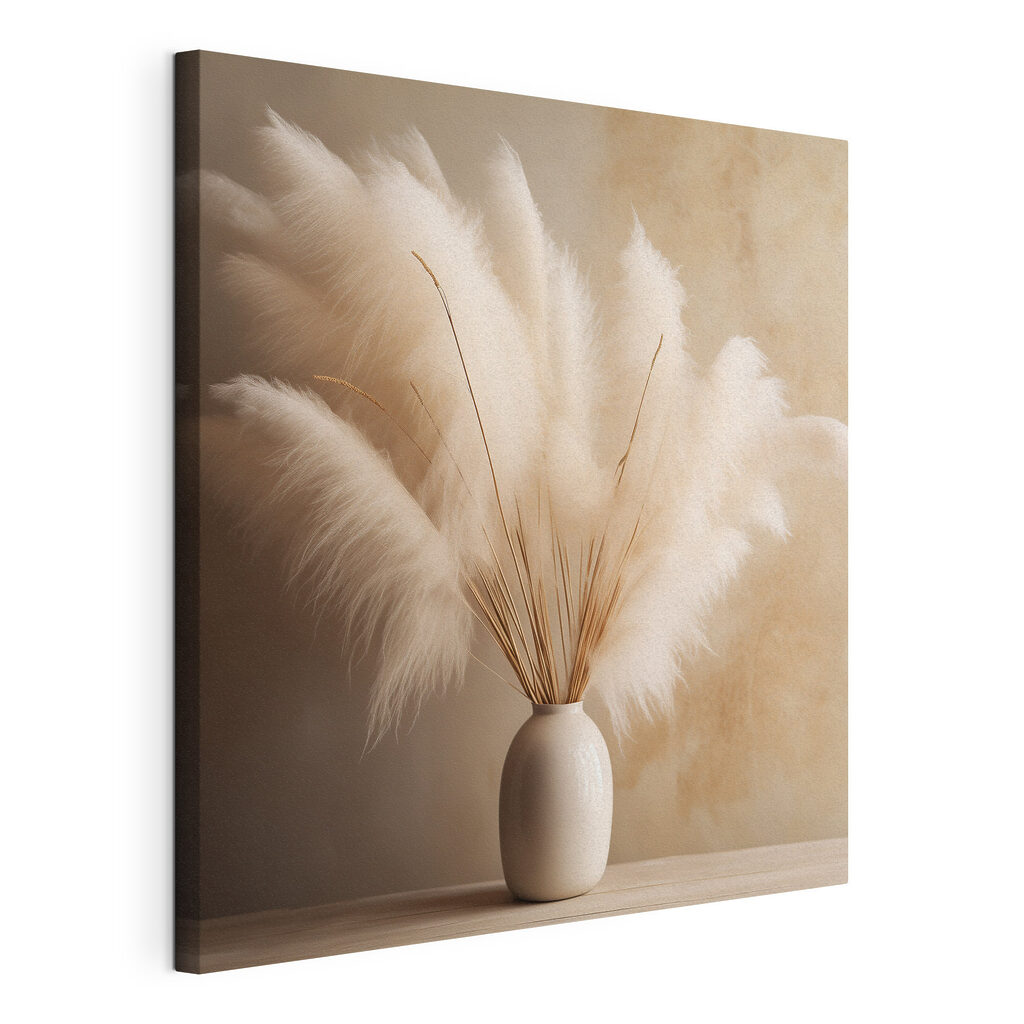 Pampasgras in runder Vase — Produktansicht