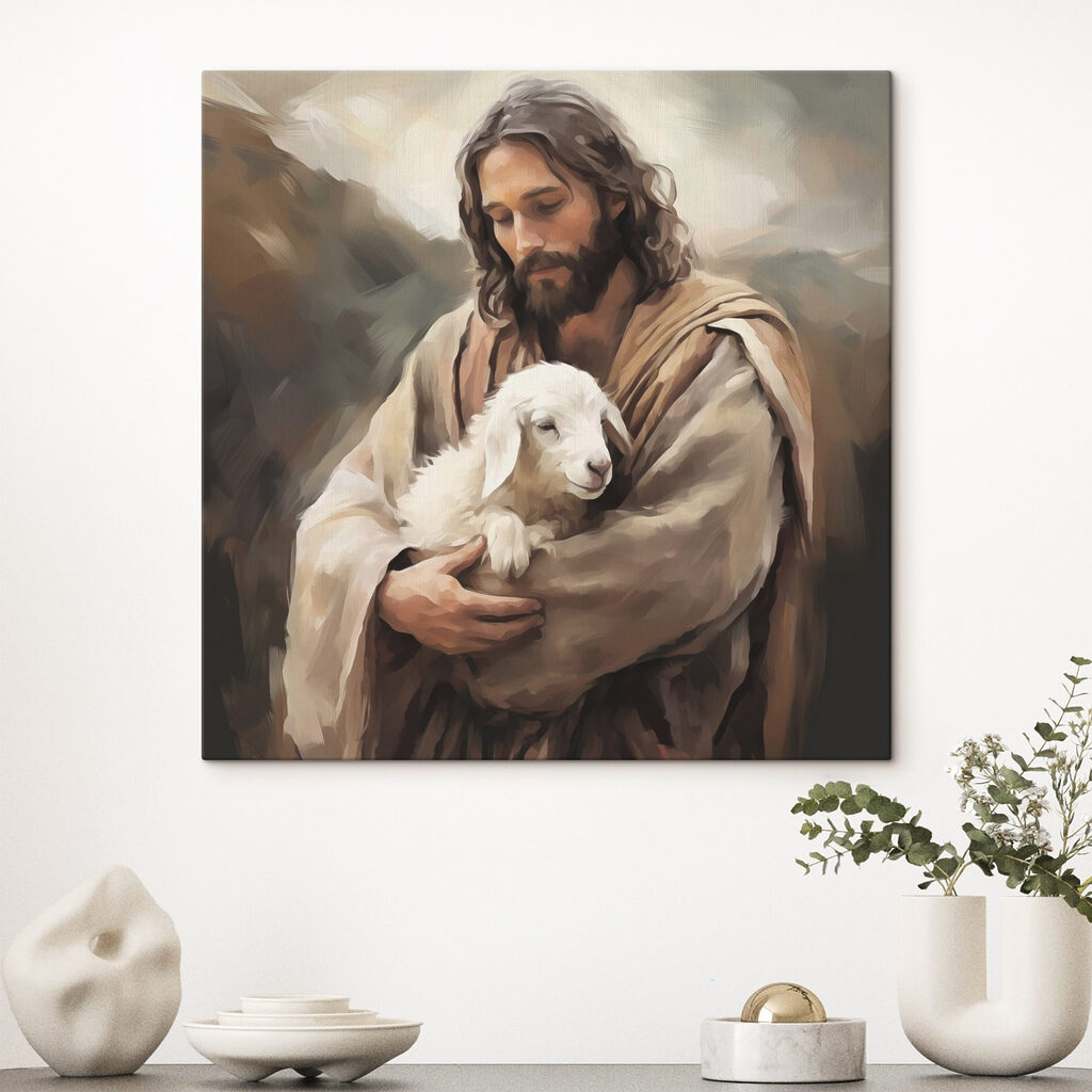 Jesus mit weißem Lamm — Interieur 2