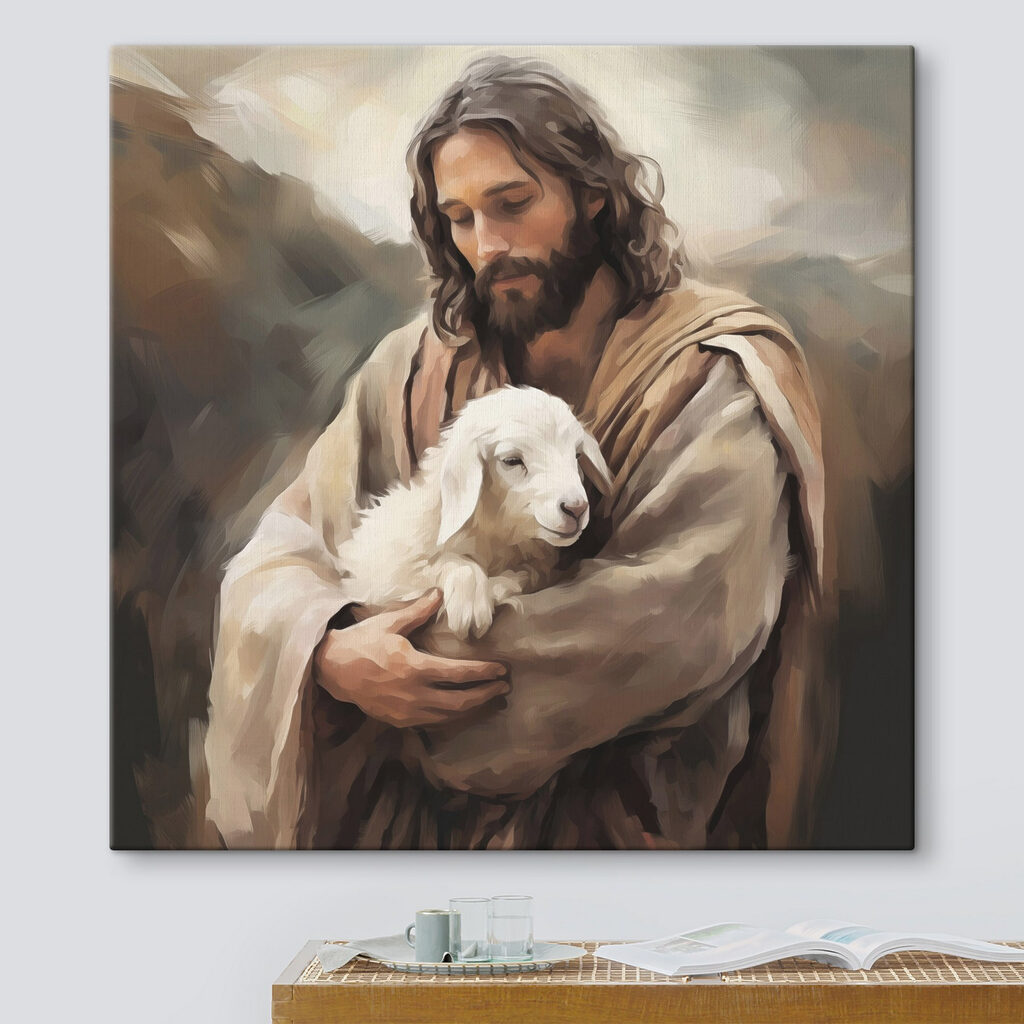 Jesus mit weißem Lamm — Interieur 1