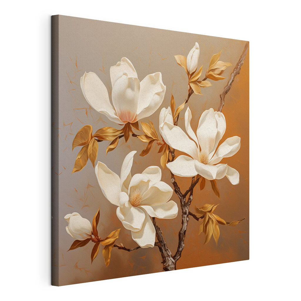 Cremeweiße Magnolie auf Karamell — Produktansicht