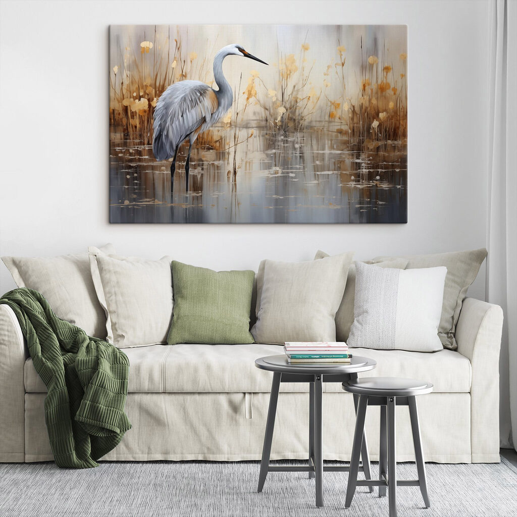 Reiher zwischen goldenen Halmen — Interieur 2