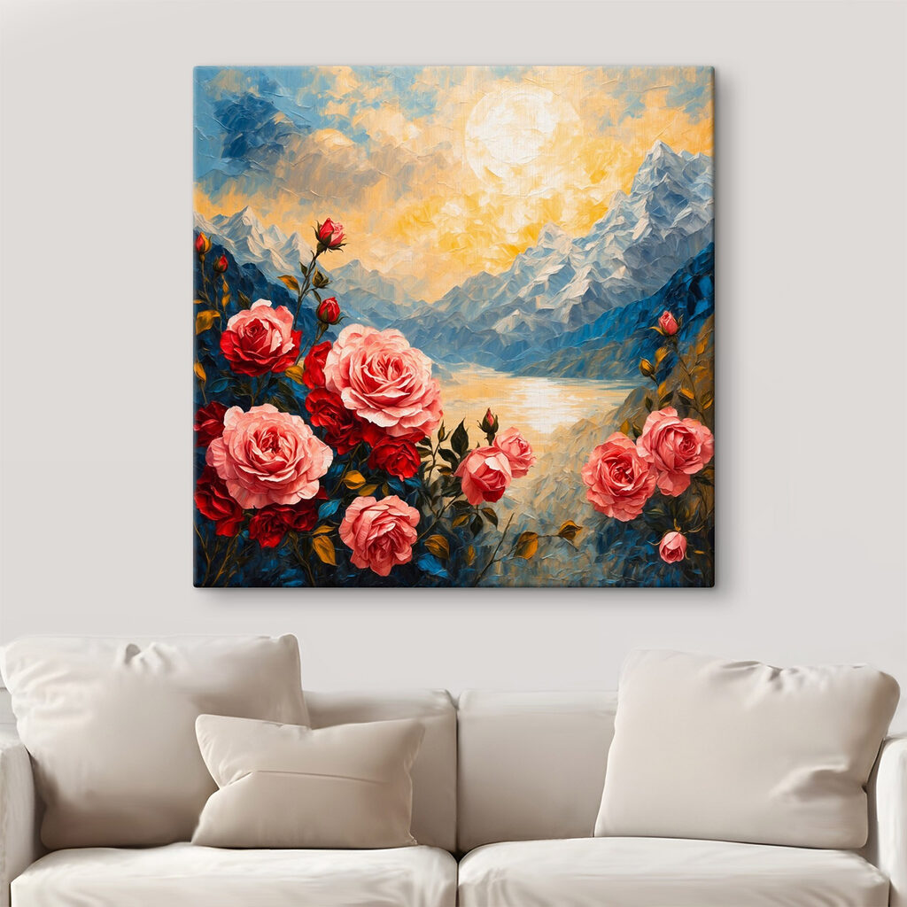 Rosen über blauem Bergsee — Interieur 3