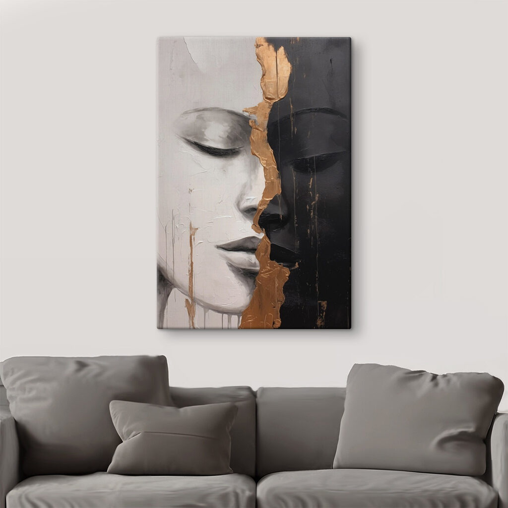Zwei Gesichter mit Goldnaht — Interieur 3