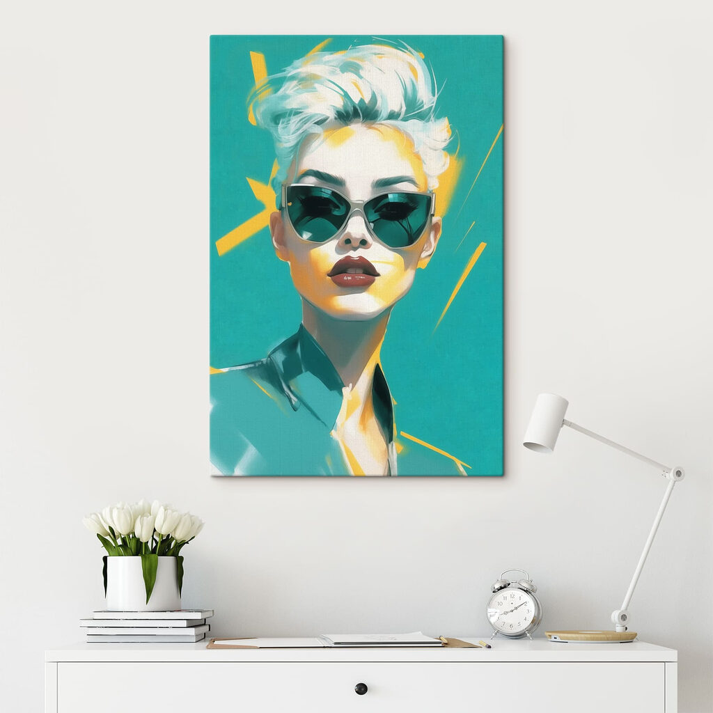 Sonnenbrille auf Türkis — Interieur 1