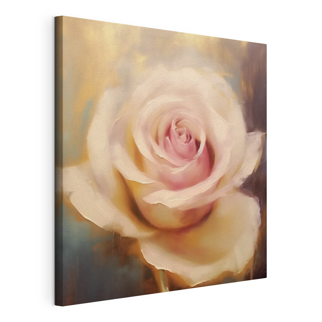 Cremeweiße Rose, rosa Herz — Produktansicht