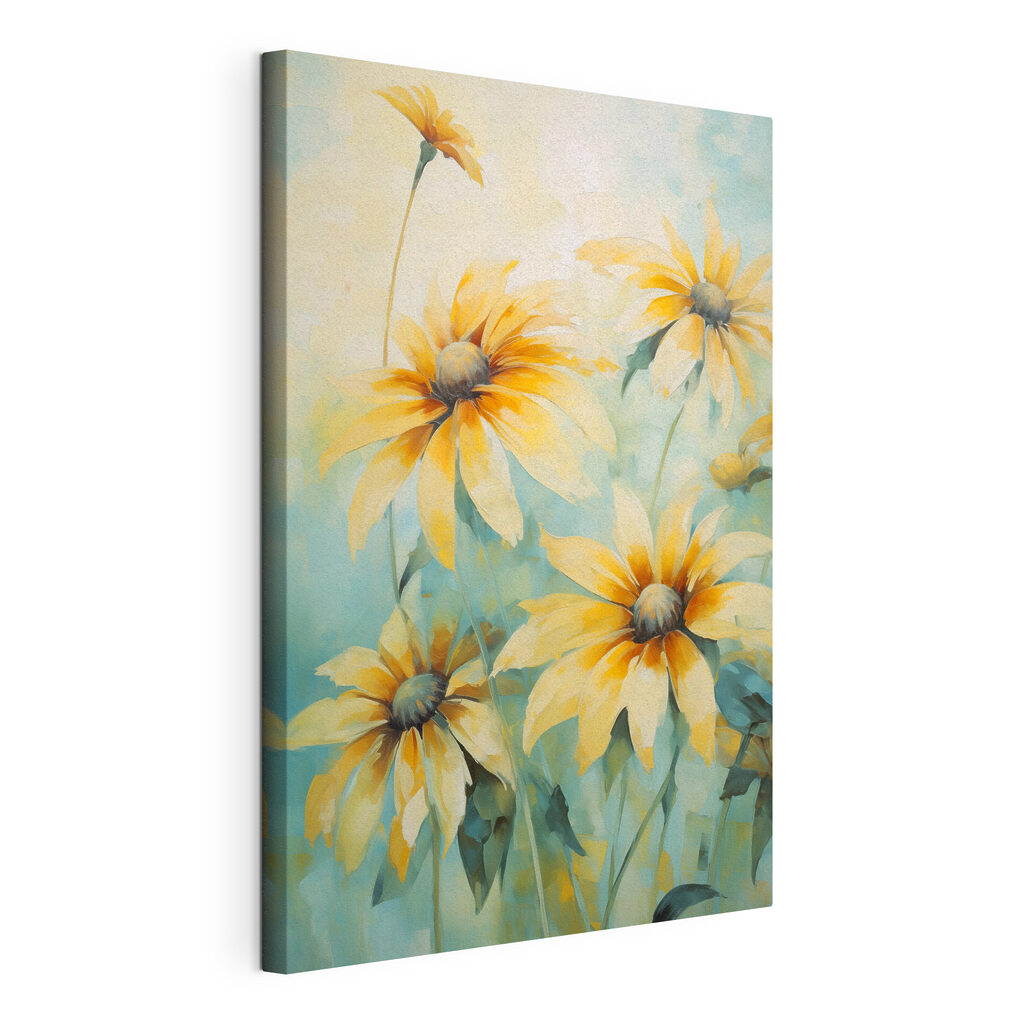 Gelbe Blumen in Aquarell — Produktansicht
