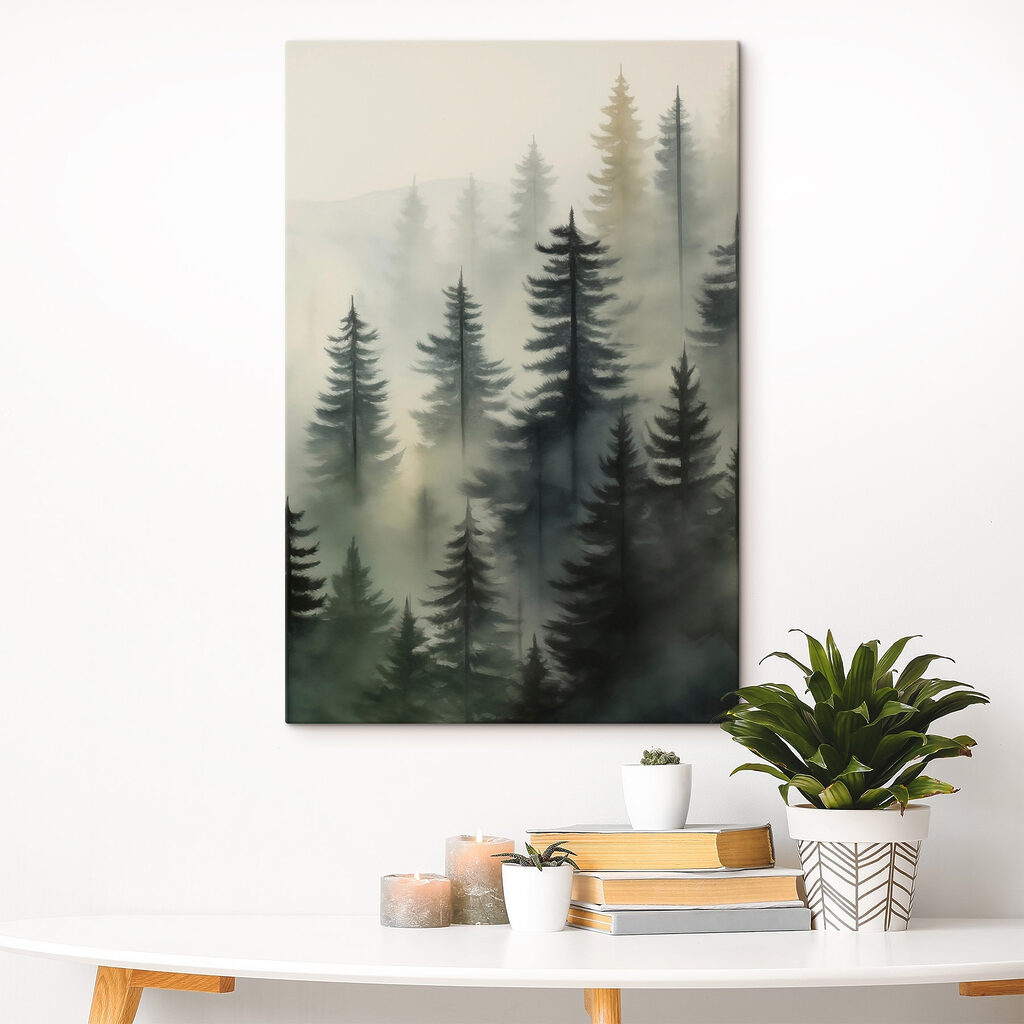 Kiefern im graugrünen Nebel — Interieur 2