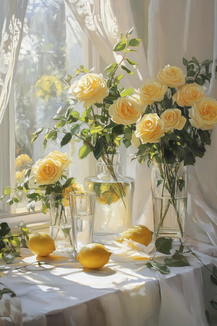 Rosen im Tageslicht — ganzes Design