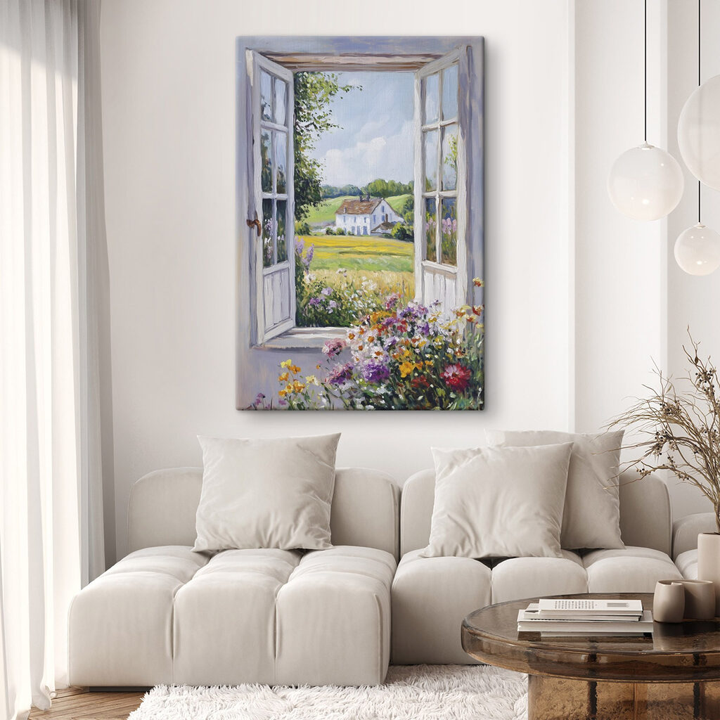 Offenes Fenster zur Blumenwiese — Interieur 2