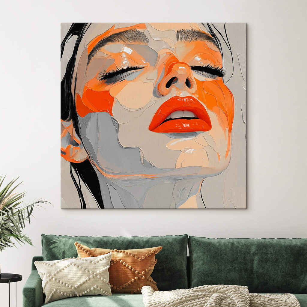 Erhobenes Gesicht in Orange — Interieur 2