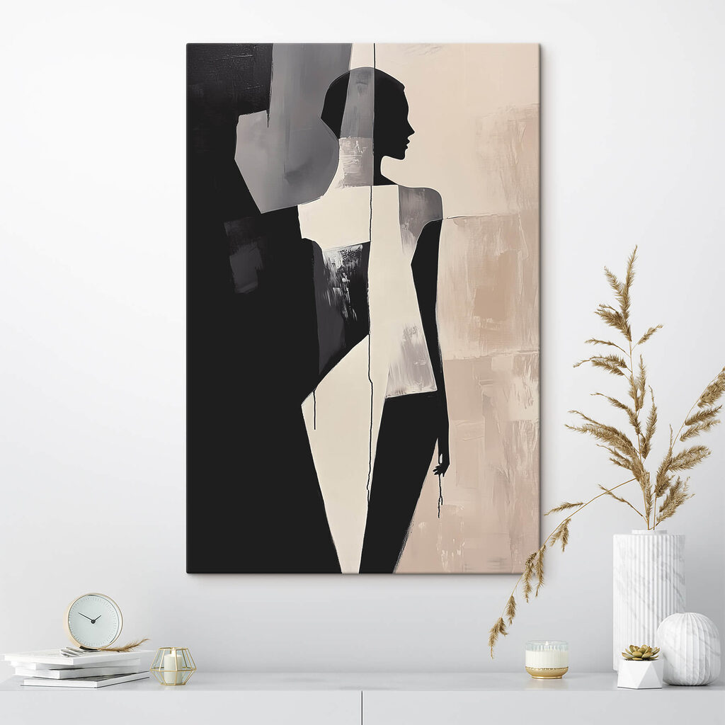Frauensilhouette in ruhigen Flächen — Interieur 3