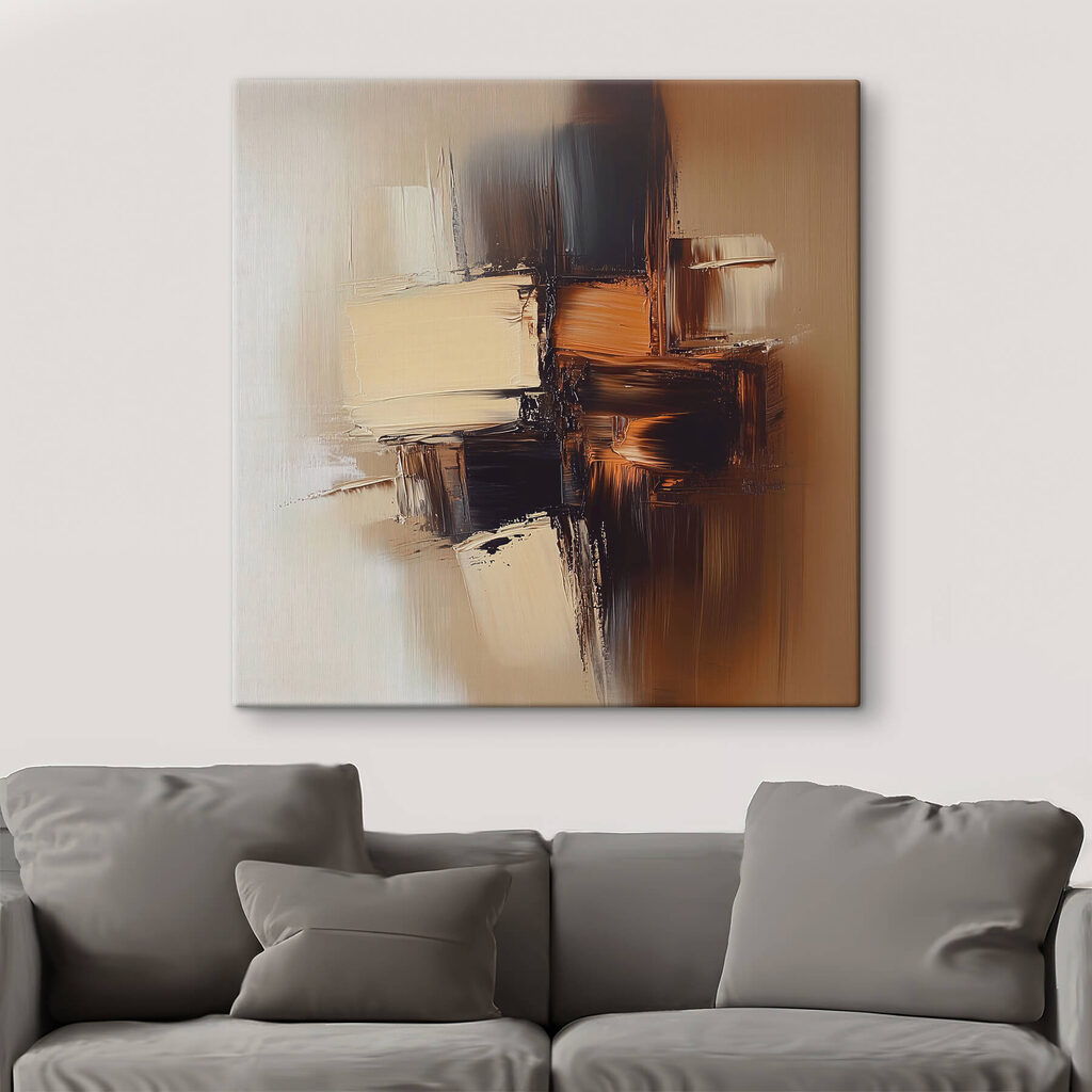 Karamellflächen über Dunkelbraun — Interieur 3