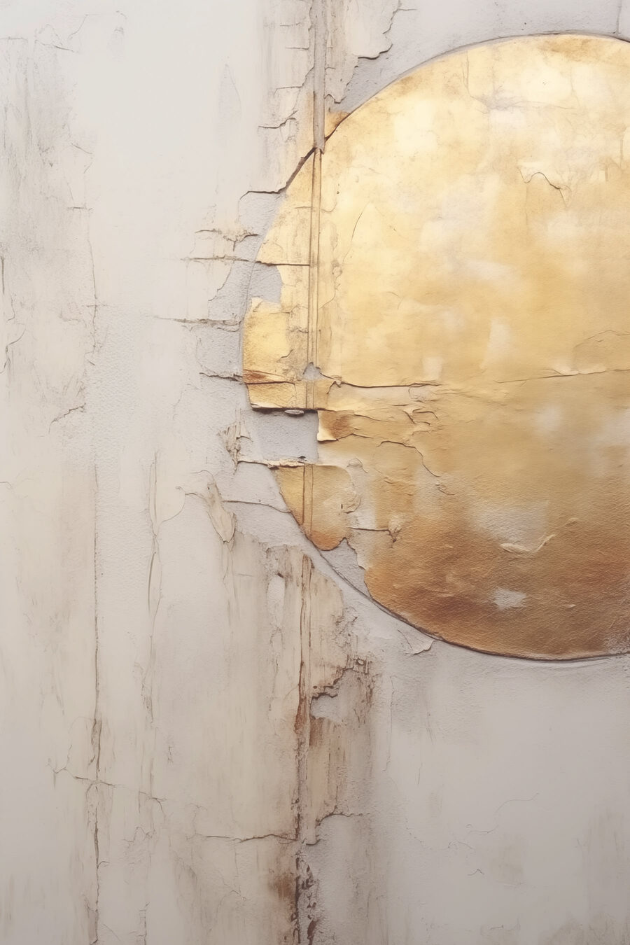 Goldener Kreis auf Grau — ganzes Design