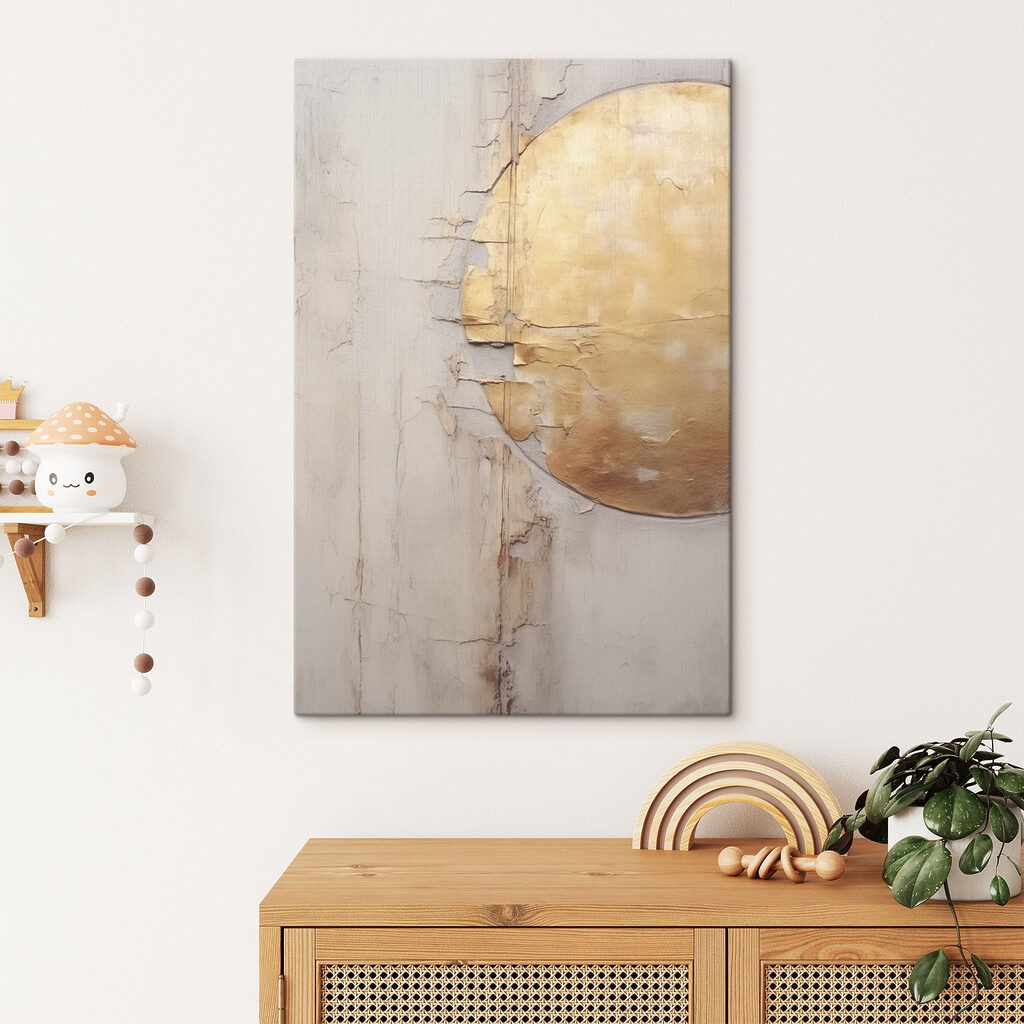 Goldener Kreis auf Grau — Interieur 2
