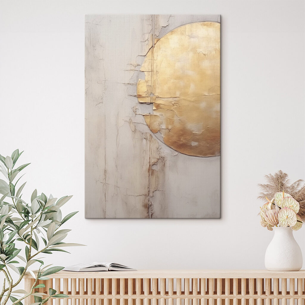 Goldener Kreis auf Grau — Interieur 1
