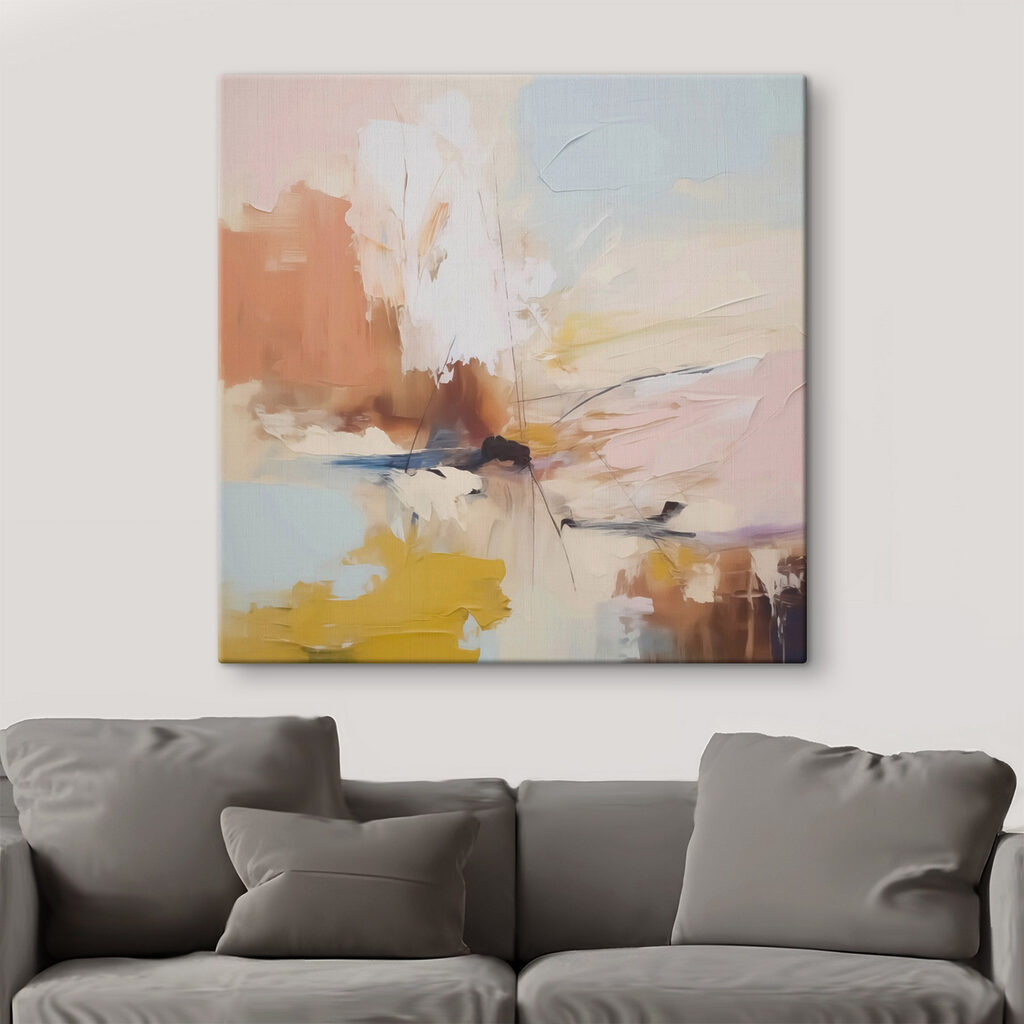 Pfirsichflächen mit blauen Linien — Interieur 2