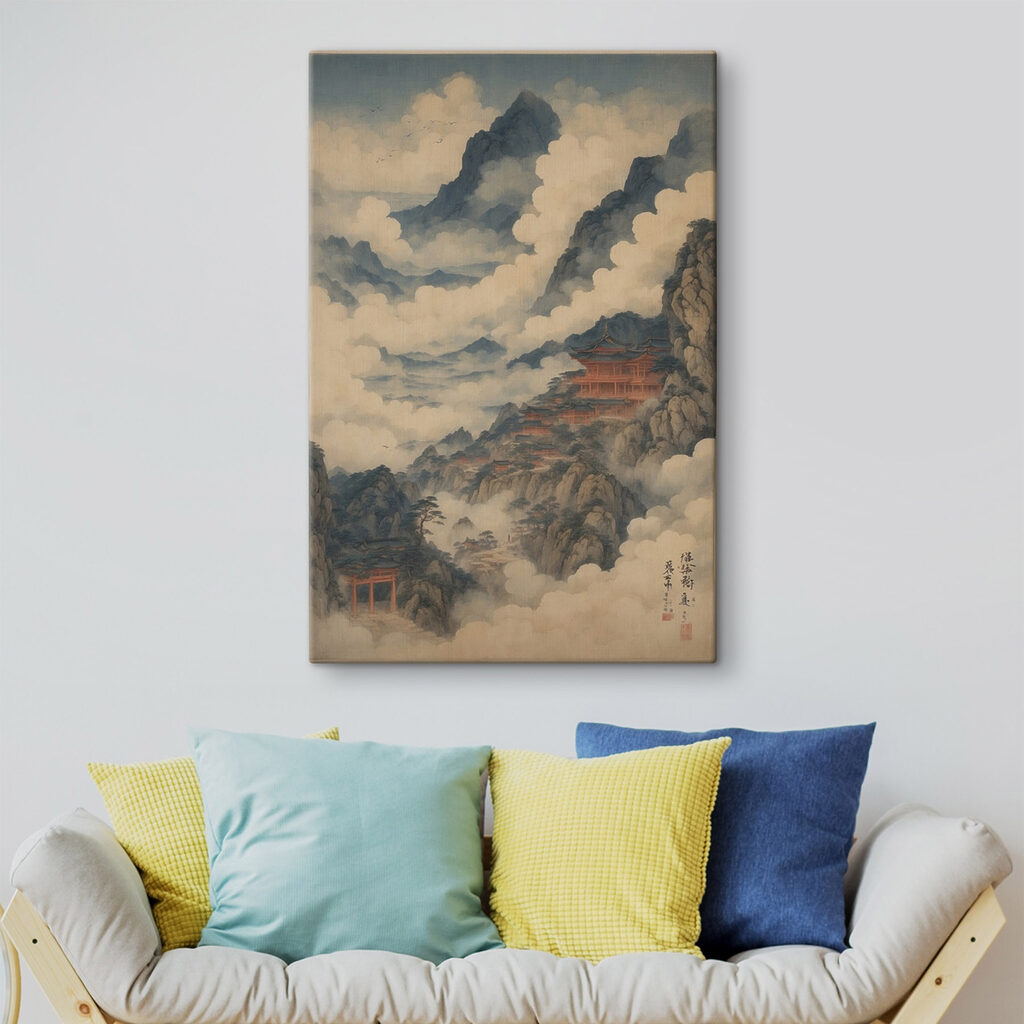 Bergtempel zwischen weißen Wolken — Interieur 2