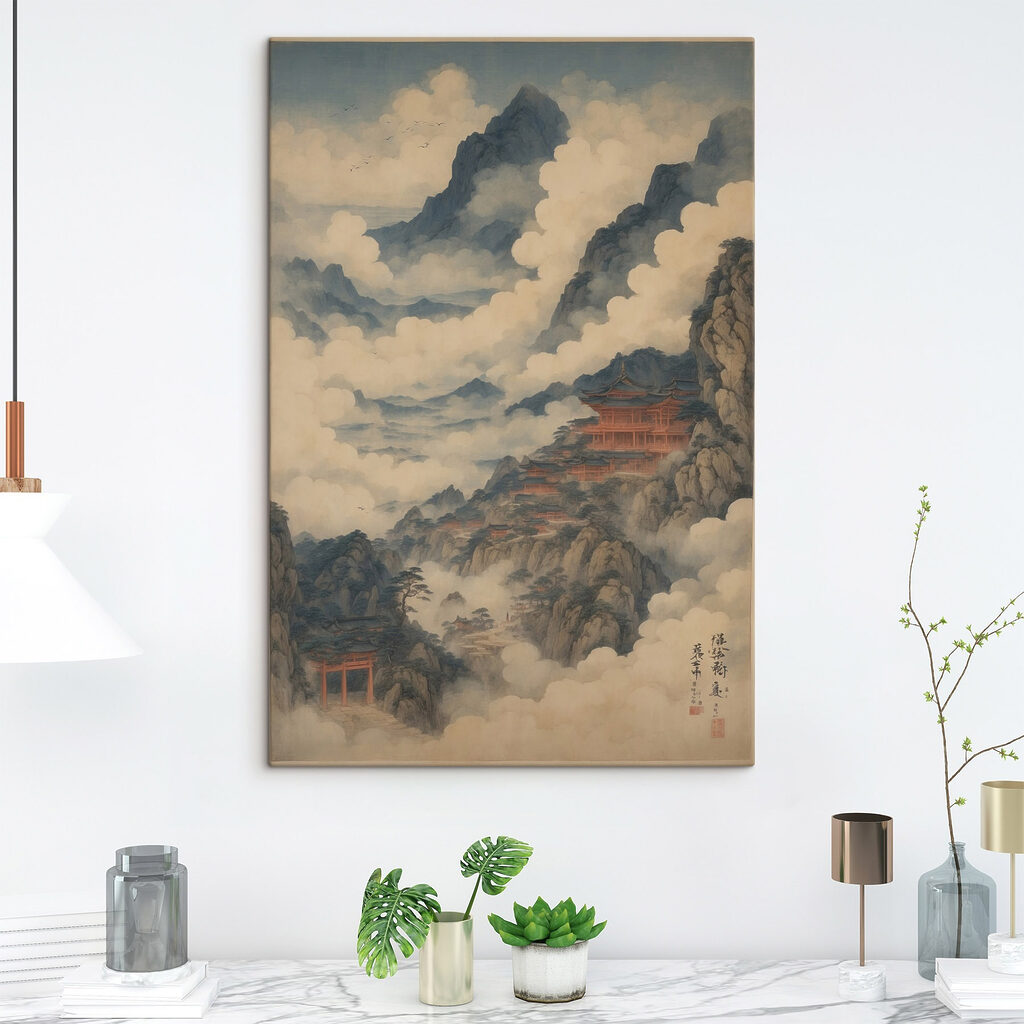 Bergtempel zwischen weißen Wolken — Interieur 3
