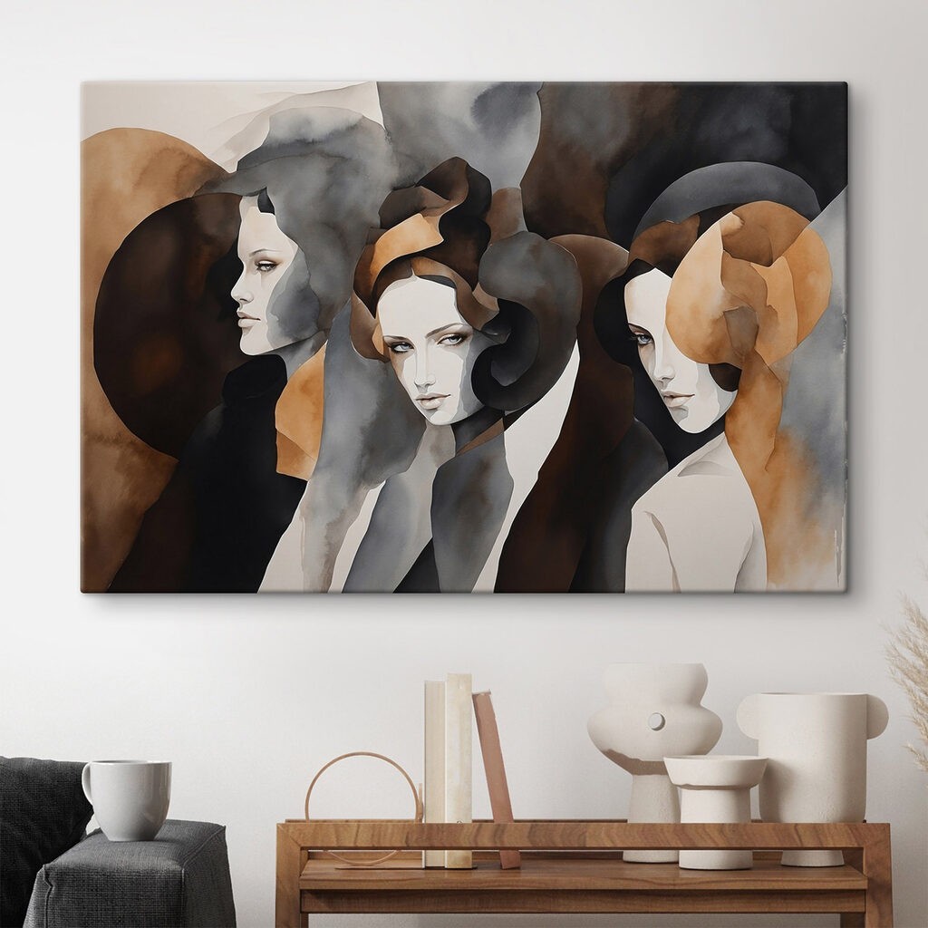 Drei Frauen zwischen Erdformen — Interieur 2