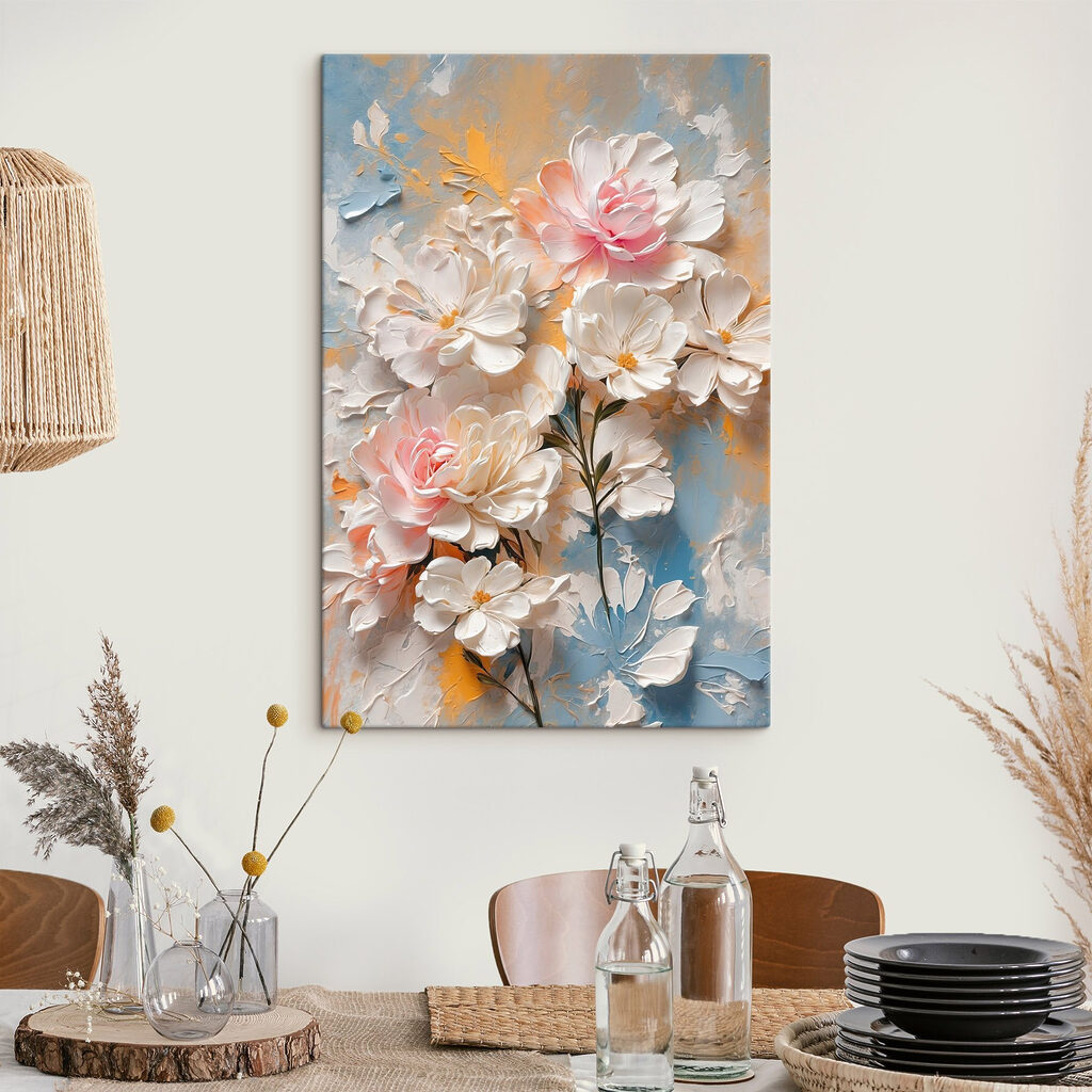Rosa Blüte in Eisblau — Interieur 3