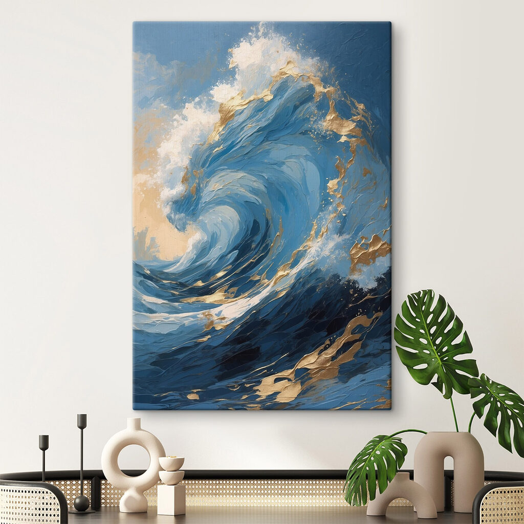 Blaue Welle mit Goldschaum — Interieur 1
