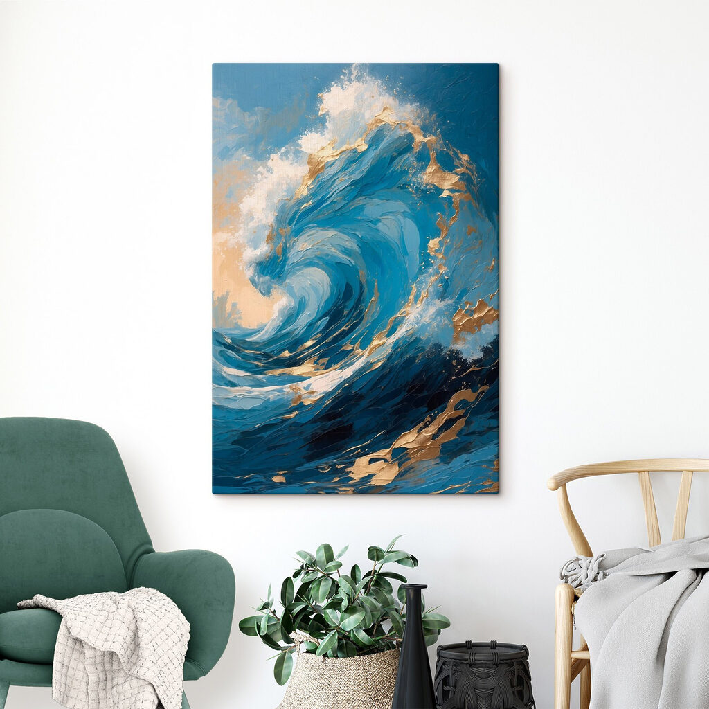 Blaue Welle mit Goldschaum — Interieur 2