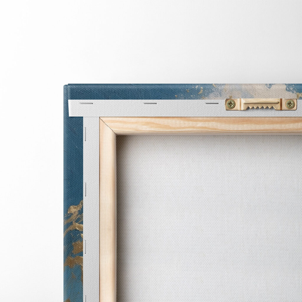 Blaue Welle mit Goldschaum — Rückseite
