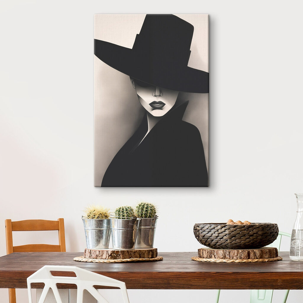 Frau mit schwarzem Hut — Interieur 1