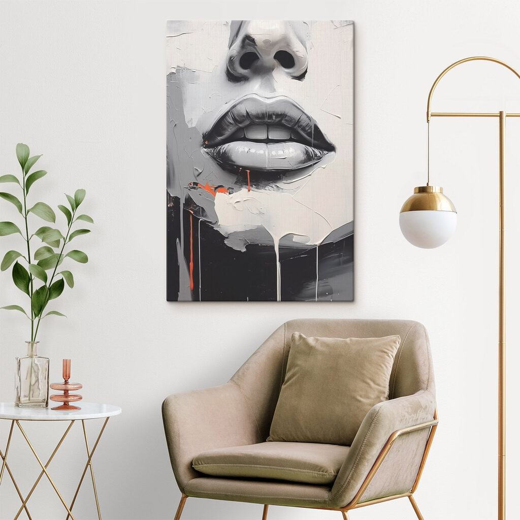 Dunkle Lippen in Grau — Interieur 2
