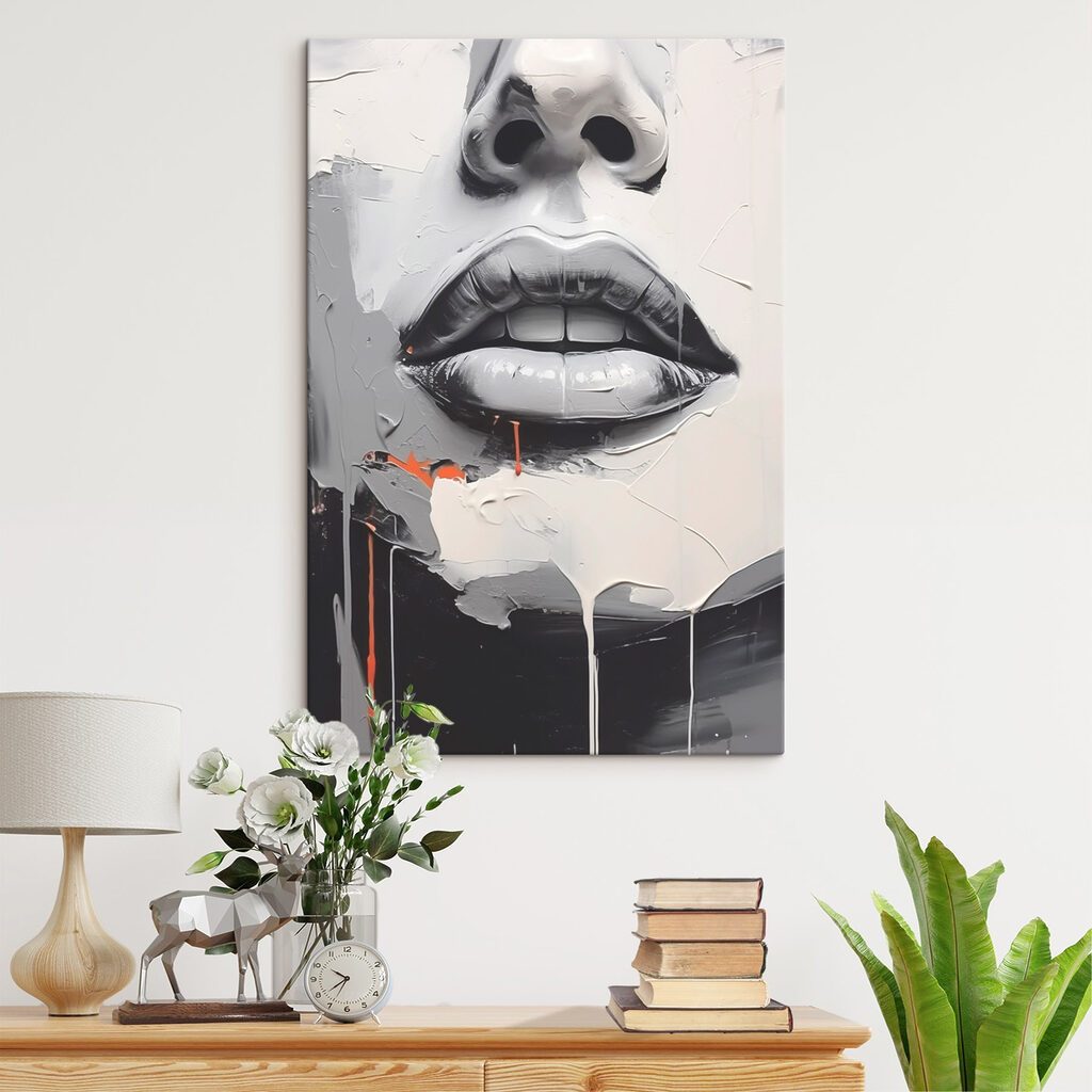Dunkle Lippen in Grau — Interieur 1