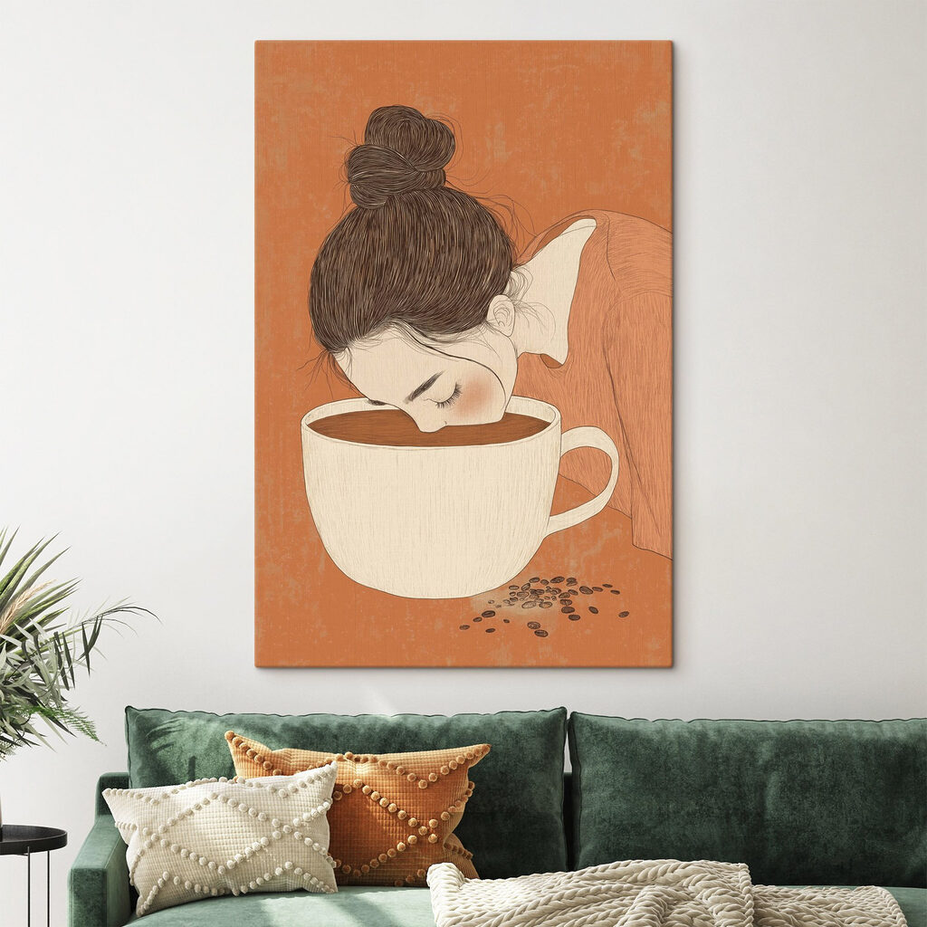 Über die Tasse gebeugt — Interieur 1