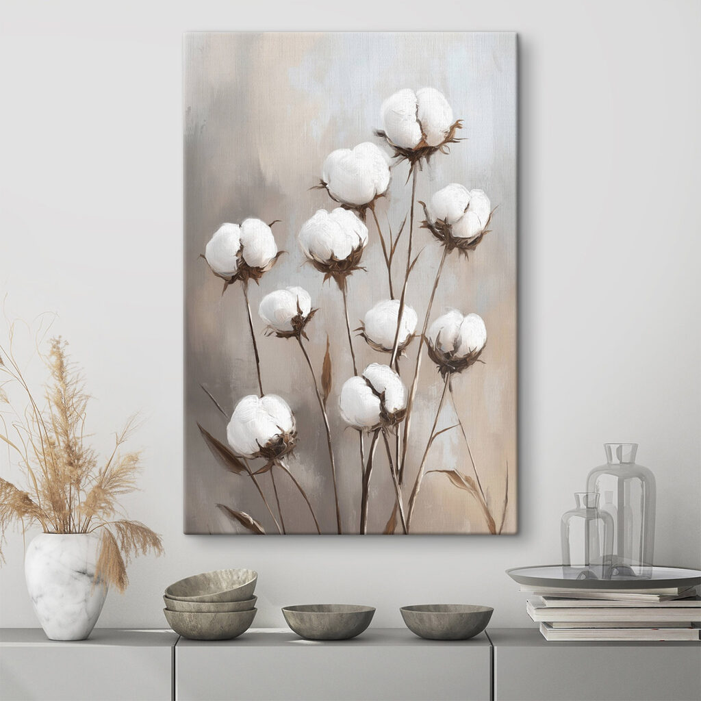 Baumwolle an braunen Zweigen — Interieur 2