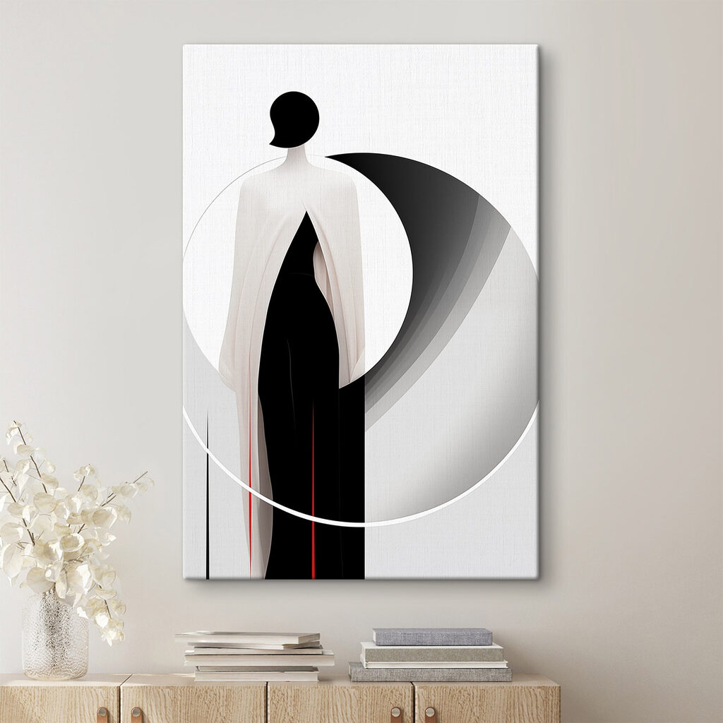 Silhouette vor grauem Fächer — Interieur 2