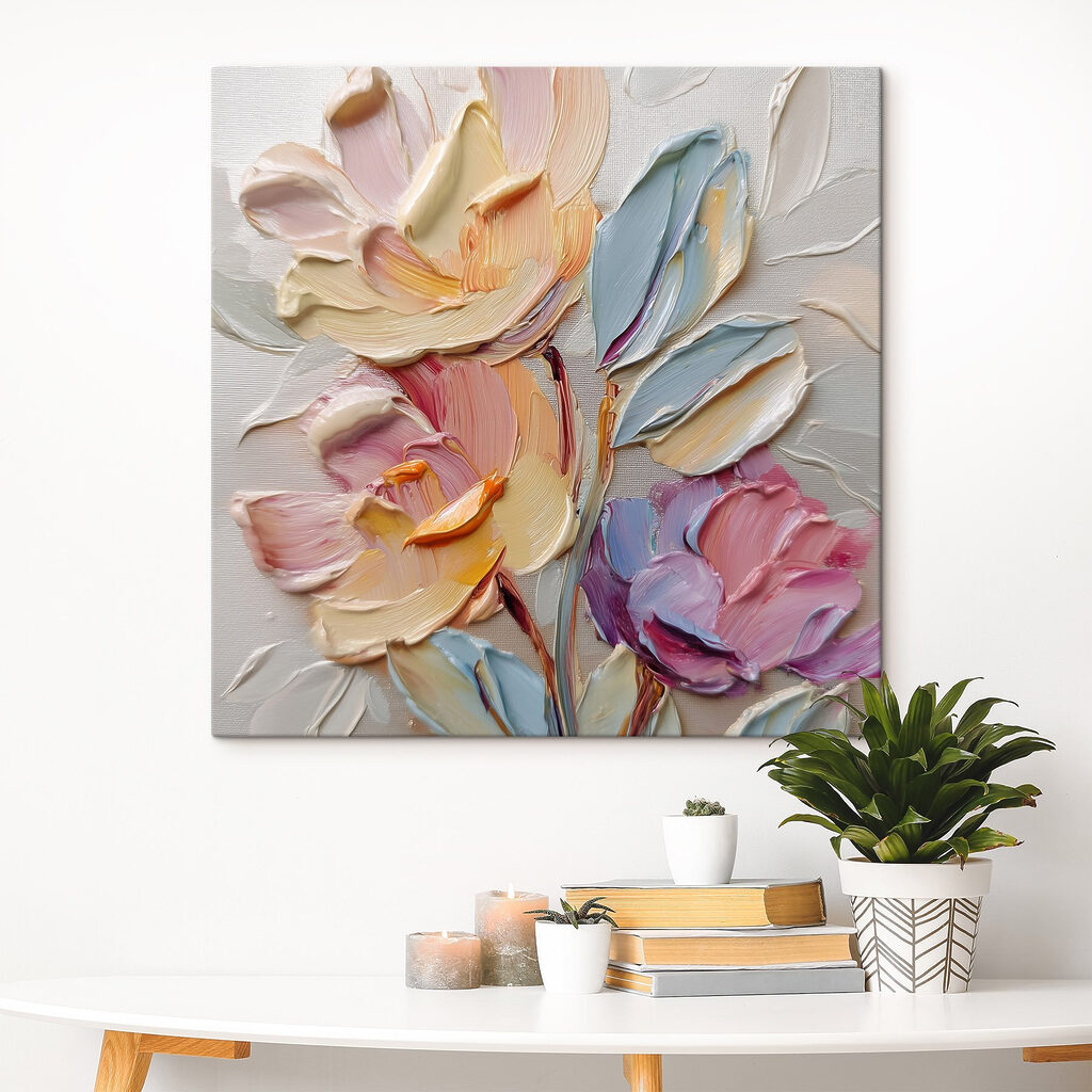 Pastellblumen in breiten Strichen — Interieur 3