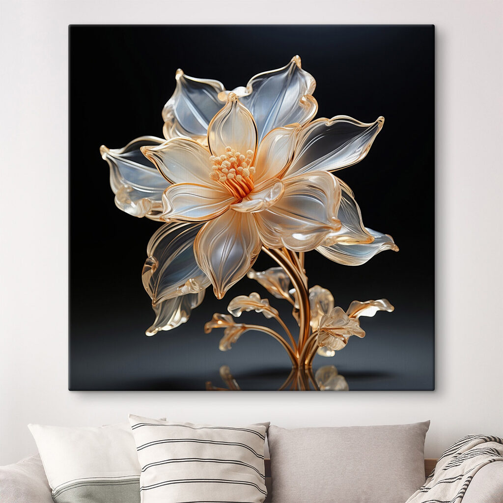 Blaue Blüte mit Goldrand — Interieur 2