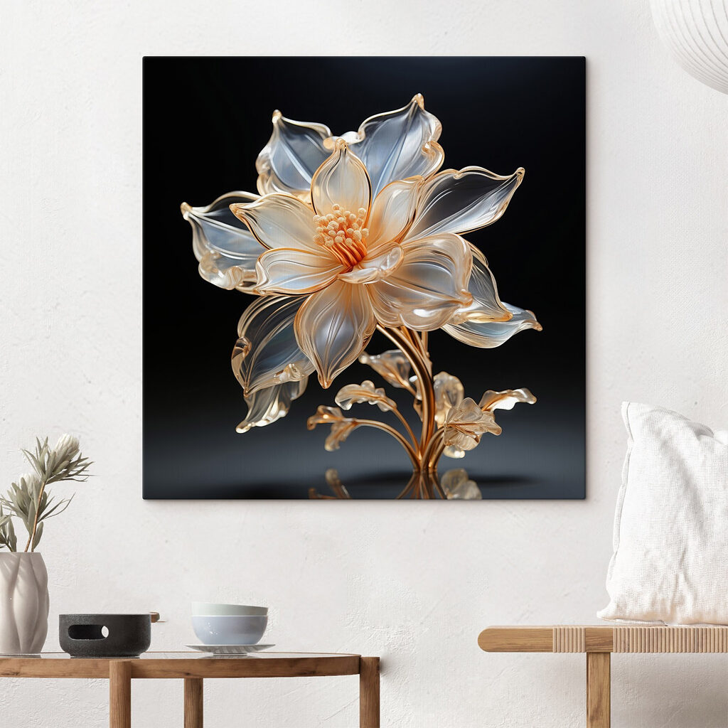 Blaue Blüte mit Goldrand — Interieur 1