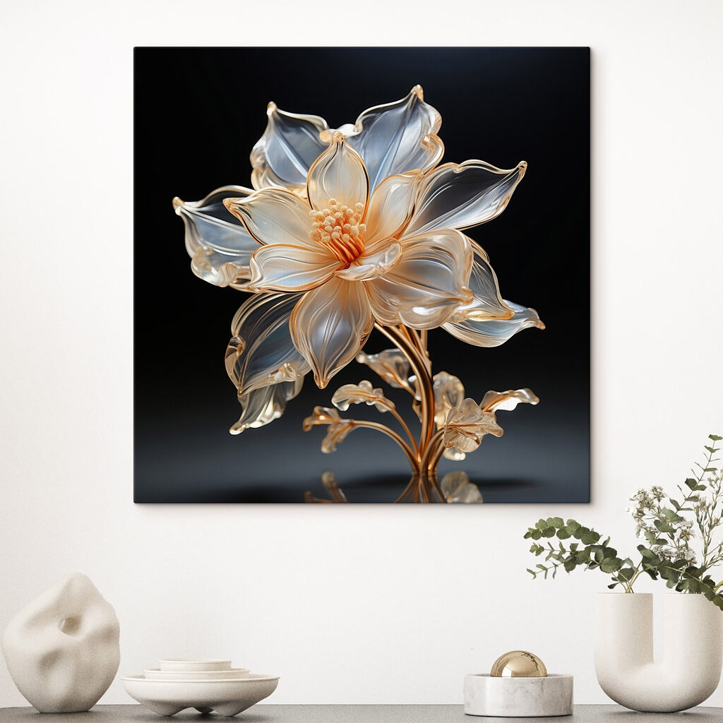 Blaue Blüte mit Goldrand — Interieur 3