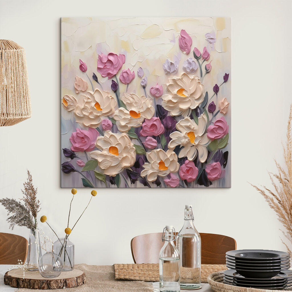 Rosa Blüten in Pastell — Interieur 2