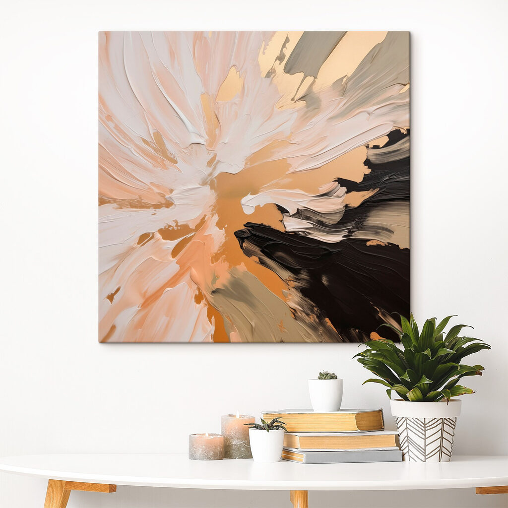 Sandfarbener Fächer mit Schwarz — Interieur 2