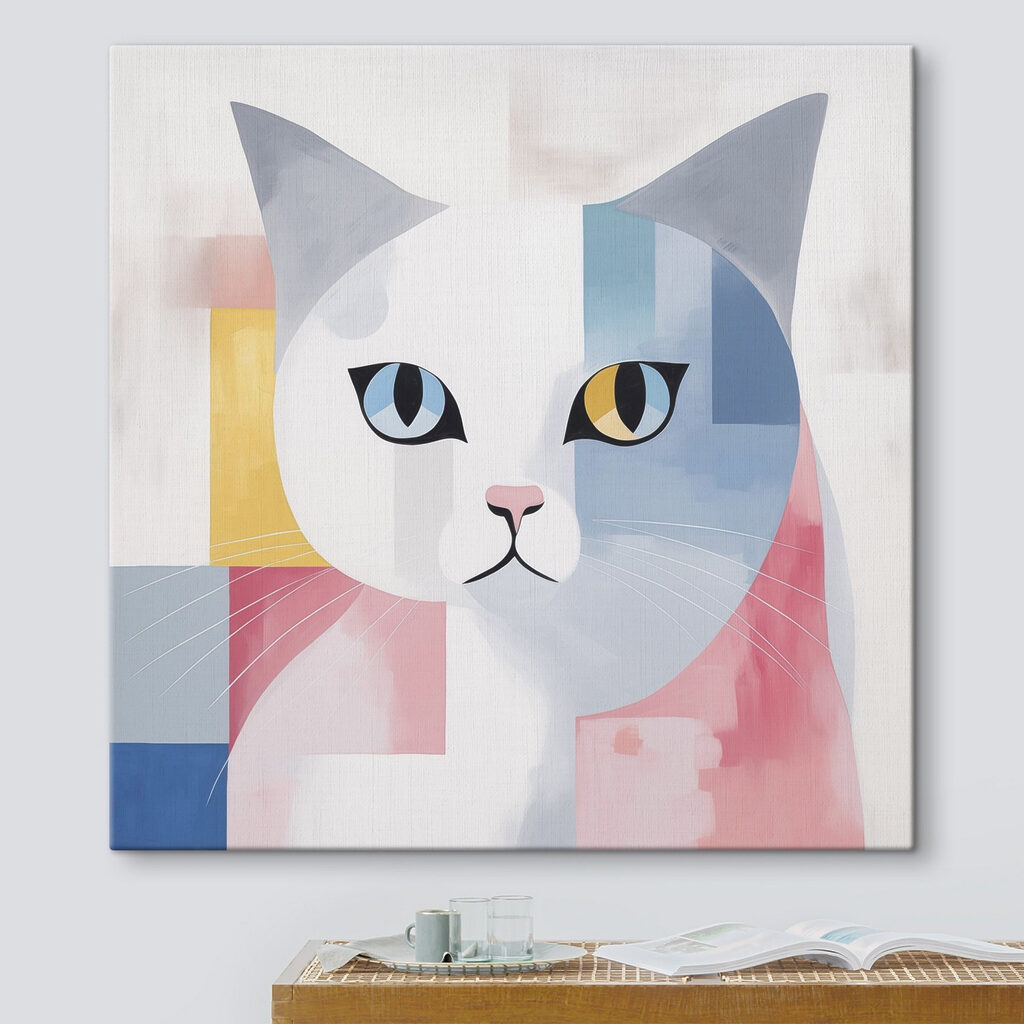 Pastellkatze mit zweifarbigen Augen — Interieur 1