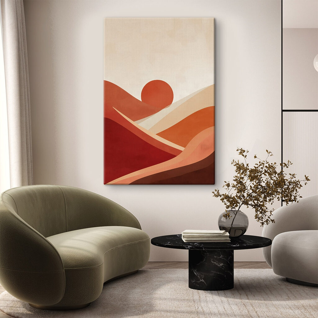 Terrakottasonne über Dünen — Interieur 1