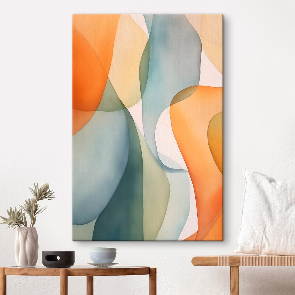 Blaue Bögen auf Pfirsich — Interieur 2